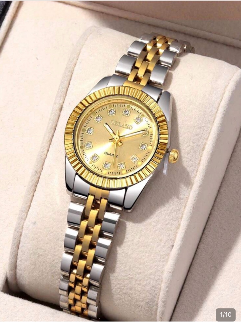 Gold & Silver Two-Tone Women's Quartz Watch